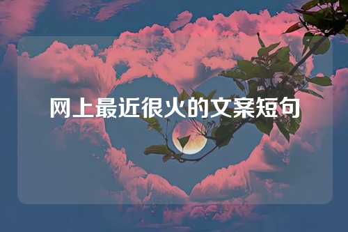 网上最近很火的文案短句