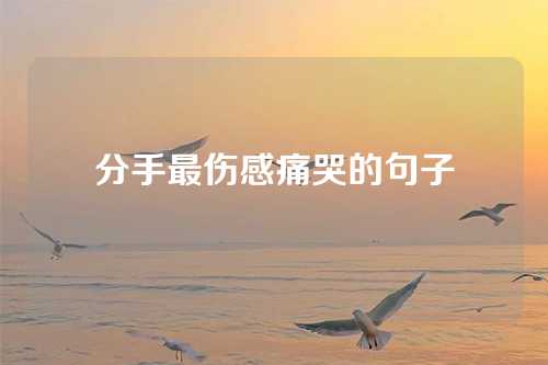 分手最伤感痛哭的句子