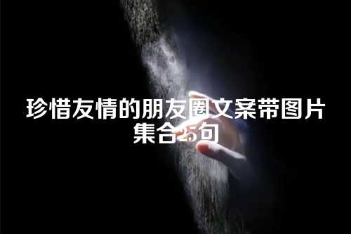 珍惜友情的朋友圈文案带图片集合25句