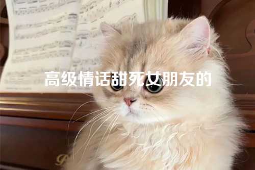 高级情话甜死女朋友的