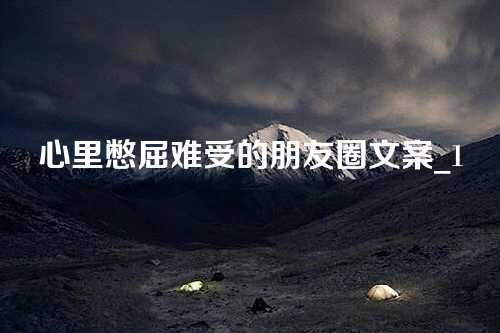 心里憋屈难受的朋友圈文案_1