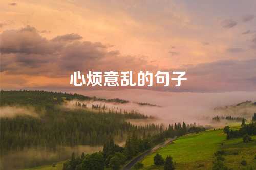 心烦意乱的句子