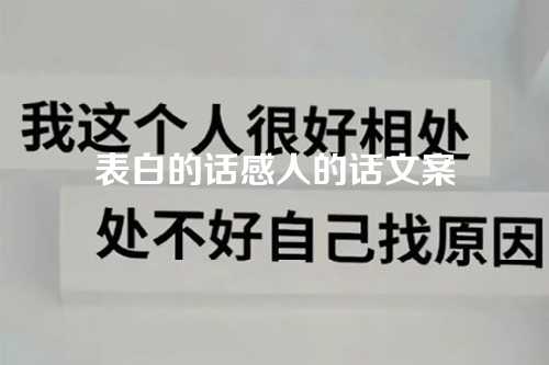 表白的话感人的话文案-第1张图片-温柔治愈励志文案网