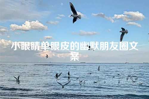 小眼睛单眼皮的幽默朋友圈文案