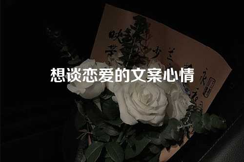 想谈恋爱的文案心情