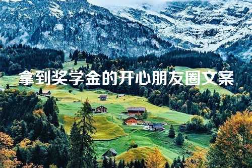 拿到奖学金的开心朋友圈文案-第1张图片-温柔治愈励志文案网
