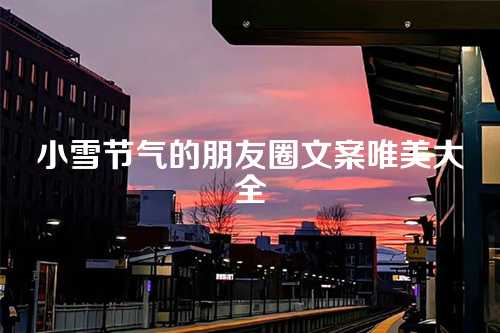 小雪节气的朋友圈文案唯美大全