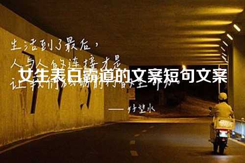女生表白霸道的文案短句文案