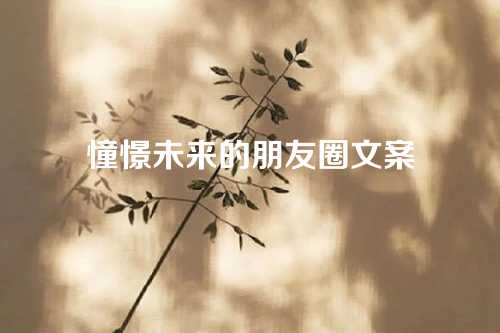 憧憬未来的朋友圈文案-第1张图片-温柔治愈励志文案网