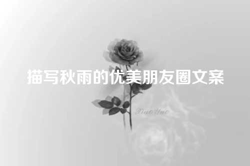 描写秋雨的优美朋友圈文案