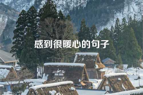 感到很暖心的句子-第1张图片-温柔治愈励志文案网
