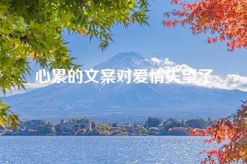 心累的文案对爱情失望了-第1张图片-温柔治愈励志文案网