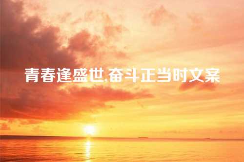 青春逢盛世,奋斗正当时文案-第1张图片-温柔治愈励志文案网