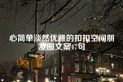 心简单淡然优雅的扣扣空间朋友圈文案47句-第1张图片-温柔治愈励志文案网