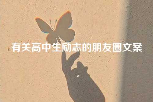 有关高中生励志的朋友圈文案-第1张图片-温柔治愈励志文案网