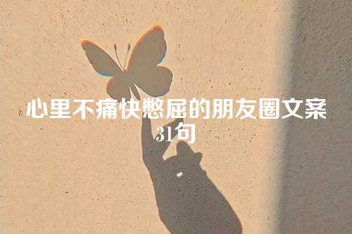 心里不痛快憋屈的朋友圈文案31句-第1张图片-温柔治愈励志文案网