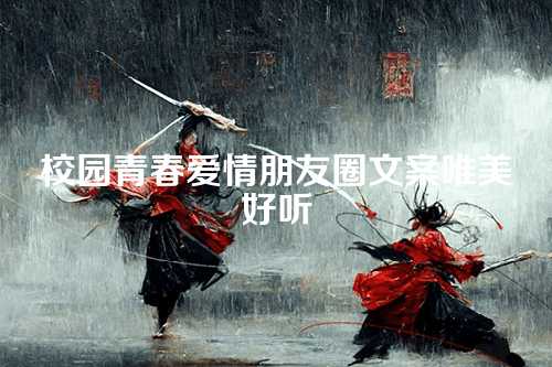 校园青春爱情朋友圈文案唯美好听-第1张图片-温柔治愈励志文案网