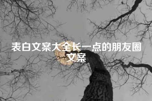 表白文案大全长一点的朋友圈文案-第1张图片-温柔治愈励志文案网