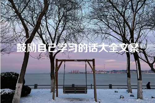 鼓励自己学习的话大全文案-第1张图片-温柔治愈励志文案网