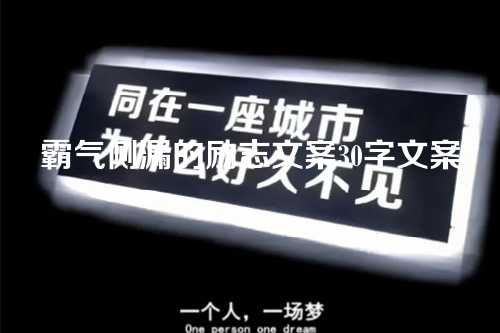 霸气侧漏的励志文案30字文案-第1张图片-温柔治愈励志文案网