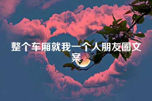 整个车厢就我一个人朋友圈文案-第1张图片-温柔治愈励志文案网