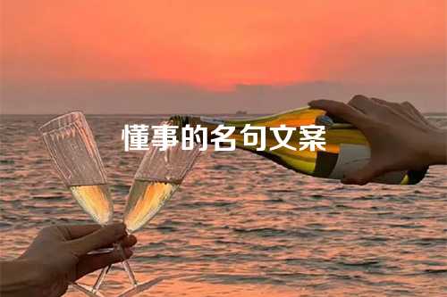 懂事的名句文案-第1张图片-温柔治愈励志文案网