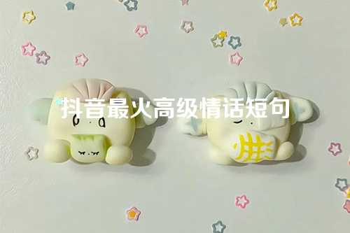 抖音最火高级情话短句