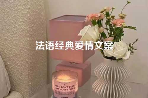 法语经典爱情文案