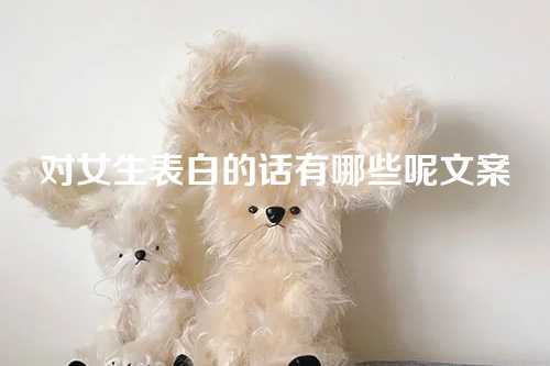 对女生表白的话有哪些呢文案-第1张图片-温柔治愈励志文案网