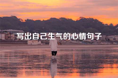 写出自己生气的心情句子-第1张图片-温柔治愈励志文案网