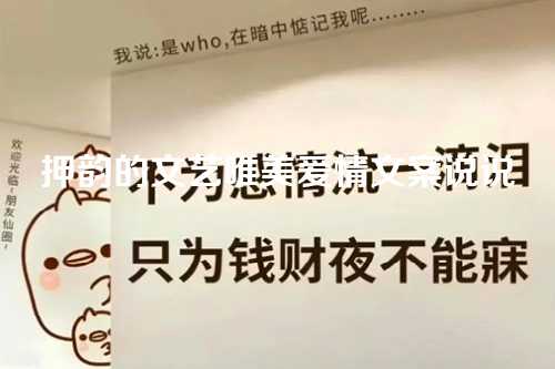 押韵的文艺唯美爱情文案说说-第1张图片-温柔治愈励志文案网