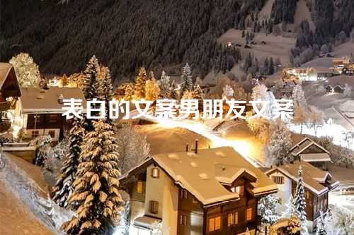 表白的文案男朋友文案-第1张图片-温柔治愈励志文案网