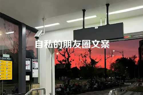自私的朋友圈文案