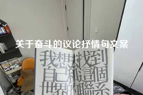 关于奋斗的议论抒情句文案