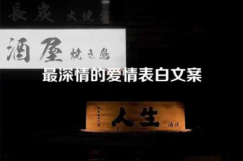 最深情的爱情表白文案-第1张图片-温柔治愈励志文案网