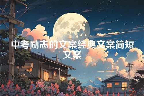 中考励志的文案经典文案简短文案