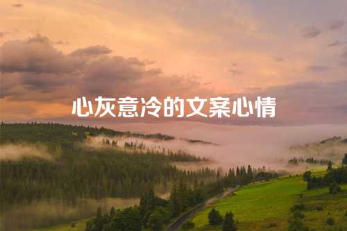 心灰意冷的文案心情-第1张图片-温柔治愈励志文案网