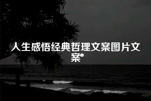 人生感悟经典哲理文案图片文案