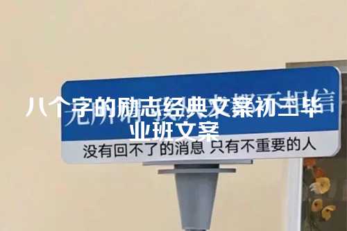 八个字的励志经典文案初三毕业班文案-第1张图片-温柔治愈励志文案网