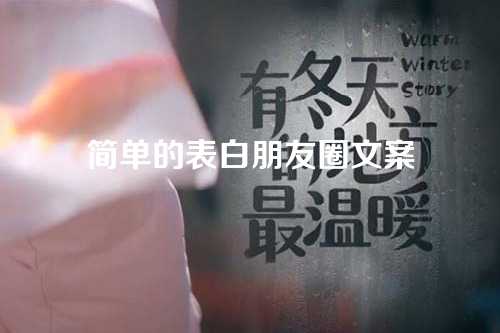 简单的表白朋友圈文案-第1张图片-温柔治愈励志文案网