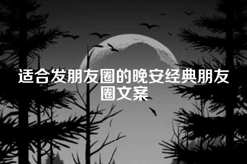 适合发朋友圈的晚安经典朋友圈文案