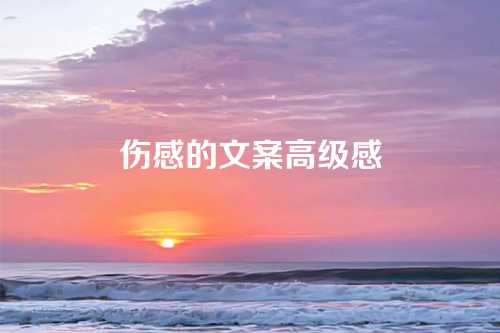 伤感的文案高级感-第1张图片-温柔治愈励志文案网