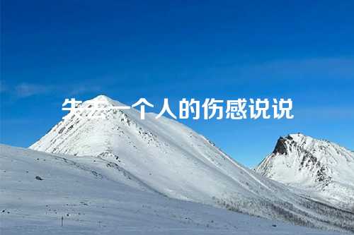 失去一个人的伤感说说